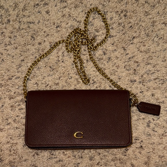 Coach Handbags - Coach Mila Crossbody Bag Brown with Gold Chain
